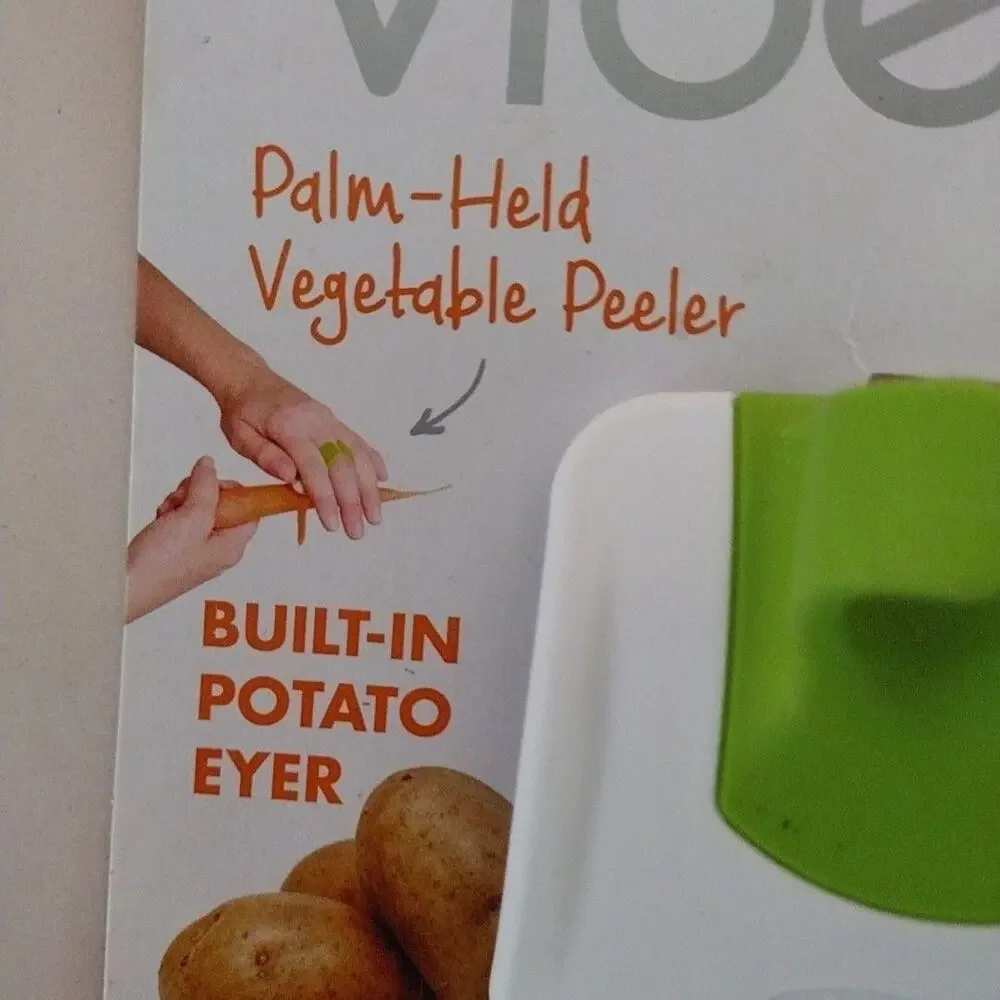 Chef'n Vibe Palm-Held Vegetable Peeler Garlic Chopper Set Of 2 Green Prep Tools